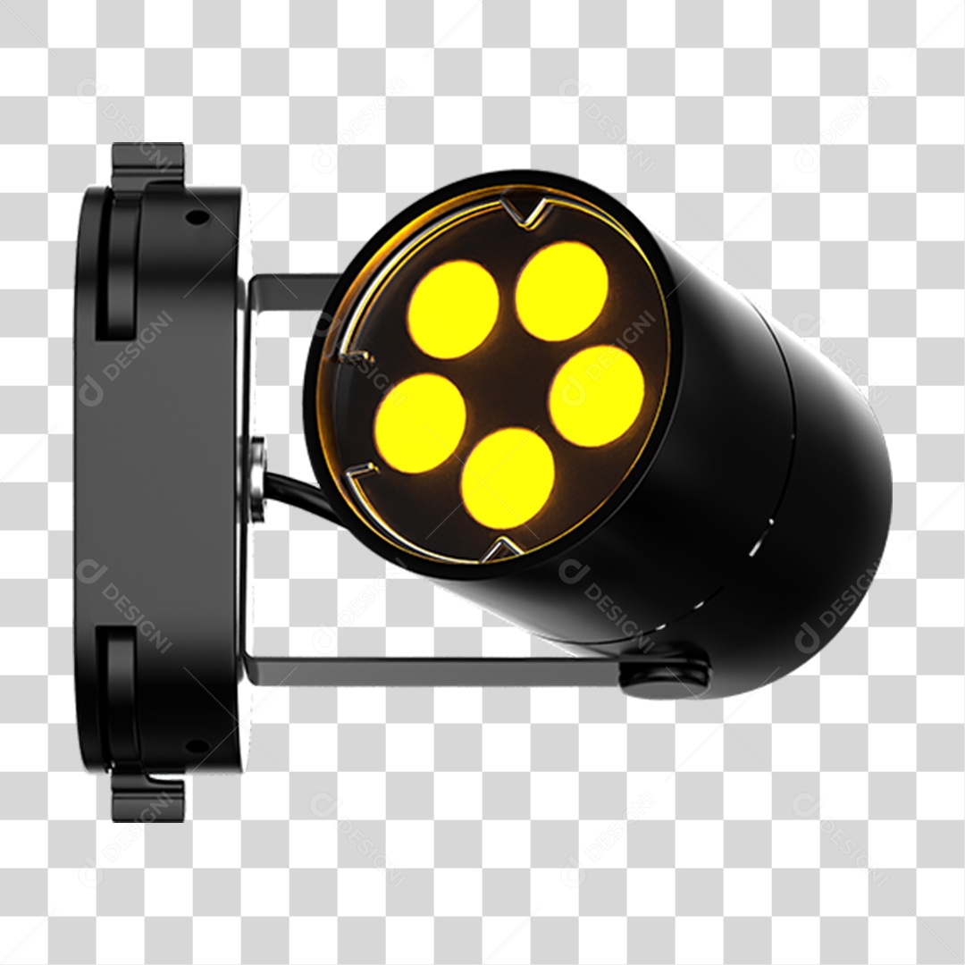 Elemento 3D Holofotes Luzes PNG Transparente