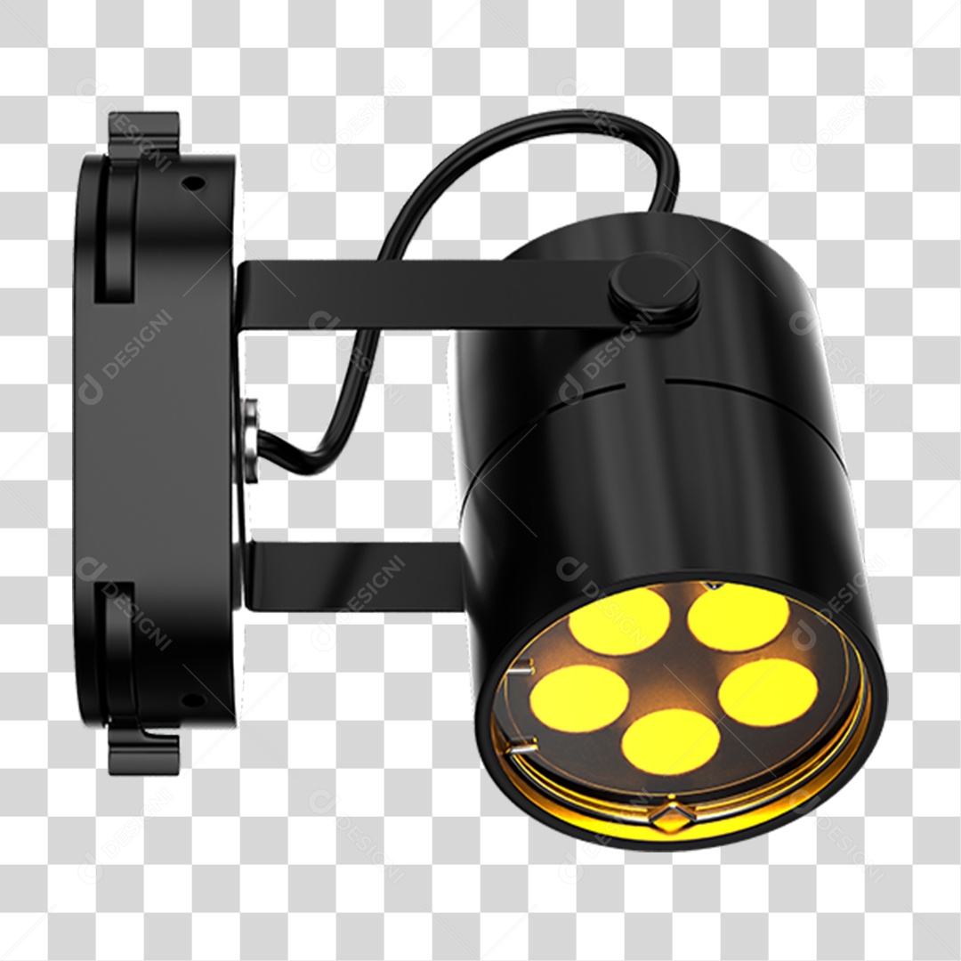 Elemento 3D Holofotes Luzes PNG Transparente
