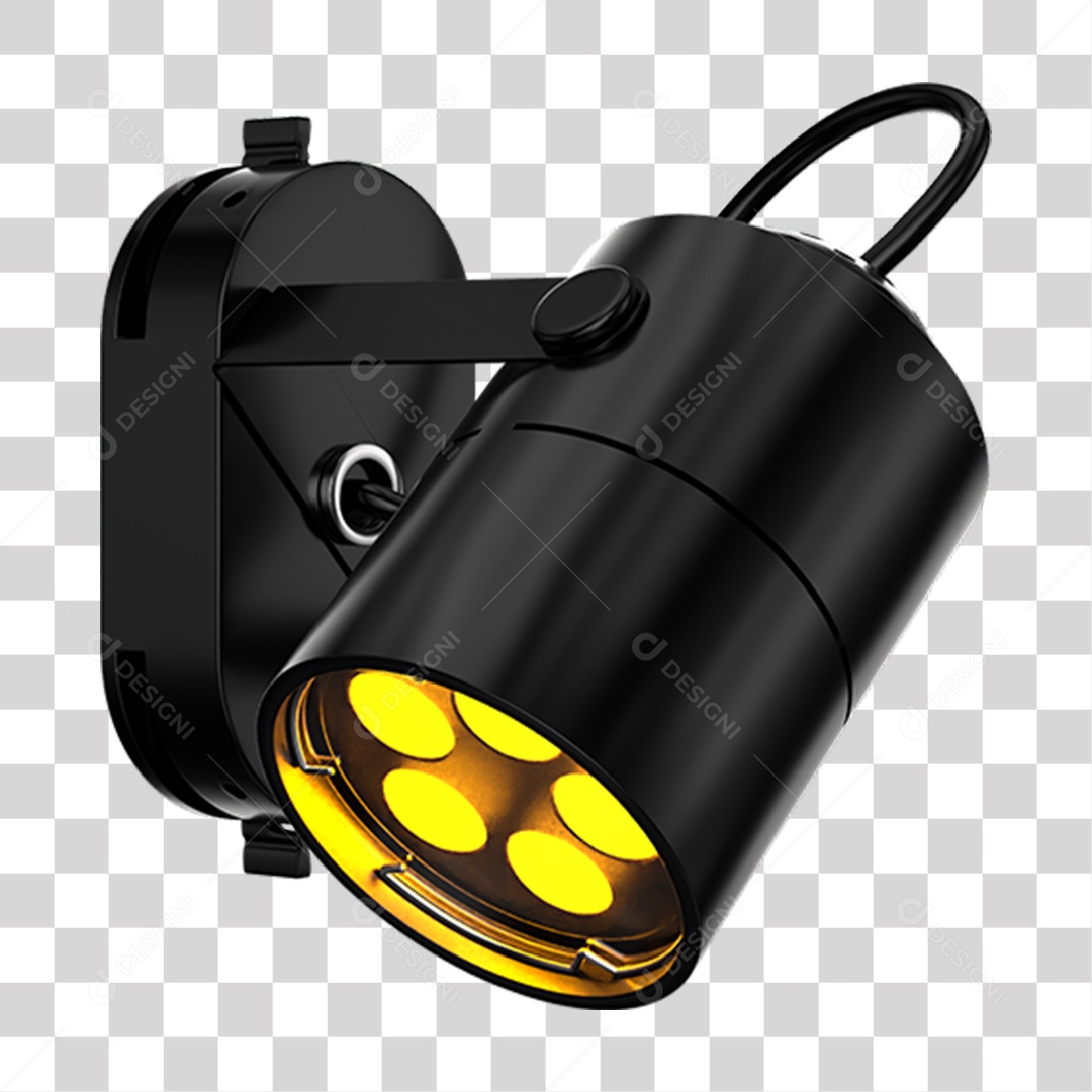 Elemento 3D Holofotes Luzes PNG Transparente