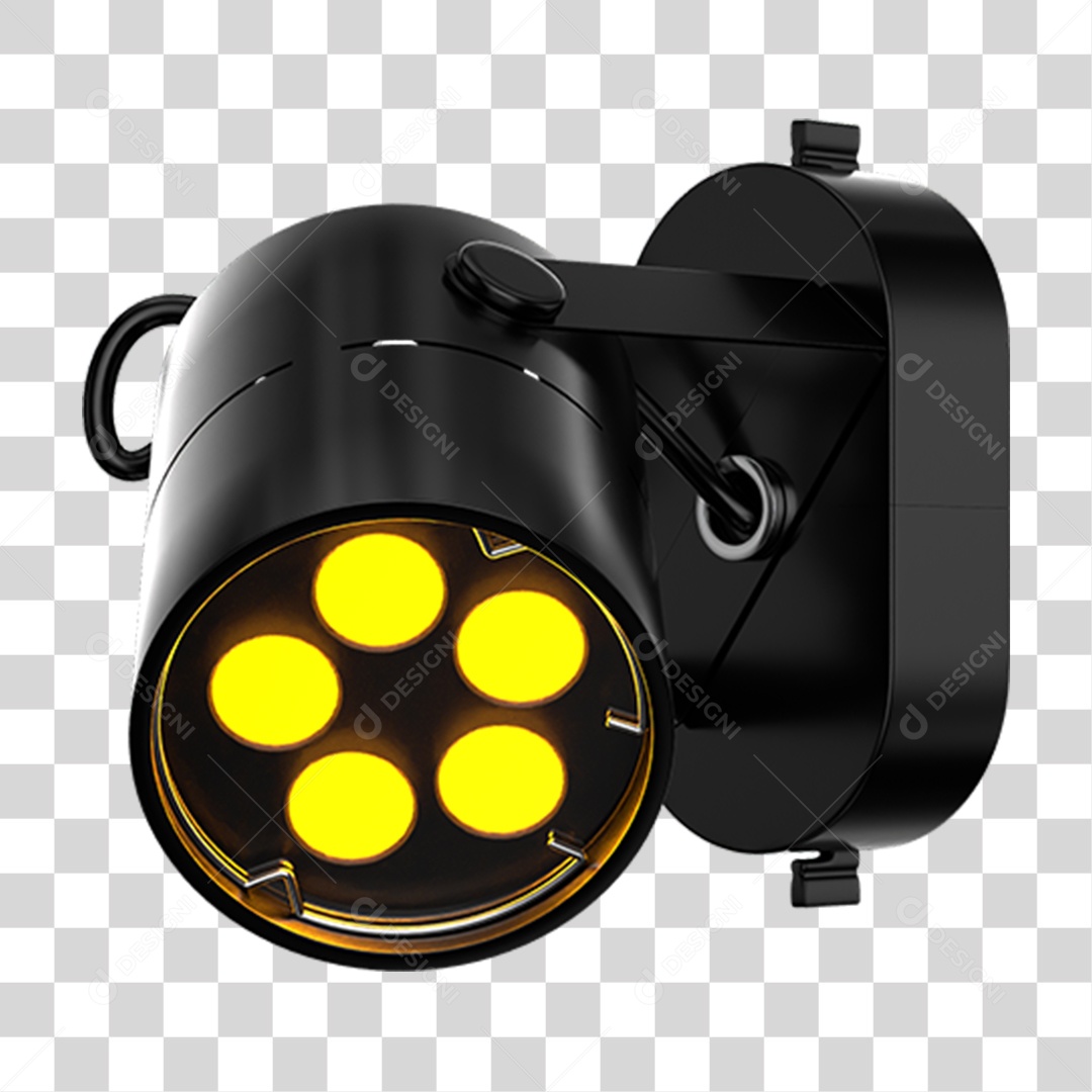 Elemento 3D Holofotes Luzes PNG Transparente