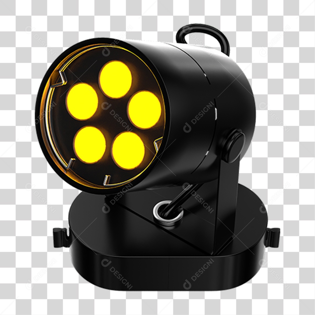 Elemento 3D Holofotes Luzes PNG Transparente