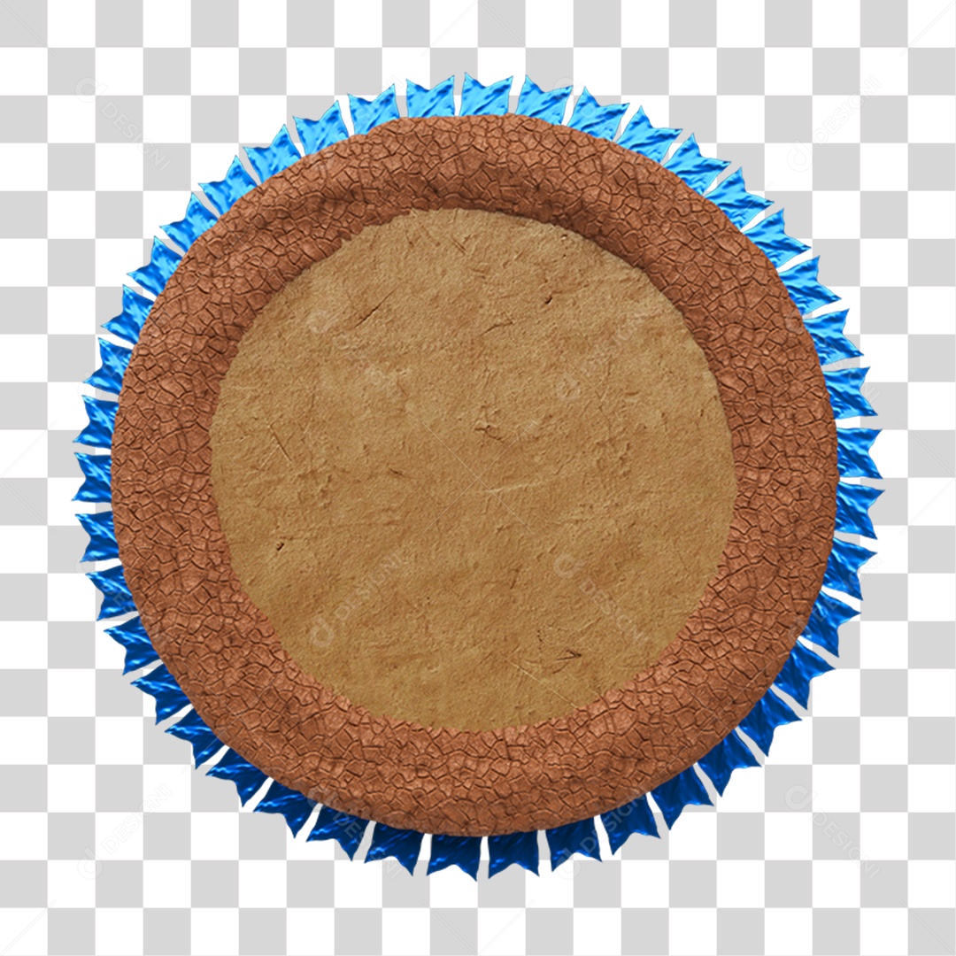 Elemento 3D Placa de Madeira PNG Transparente