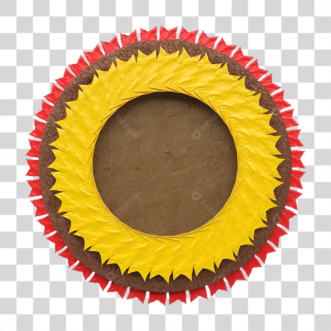 Elemento 3D Placa de Madeira PNG Transparente