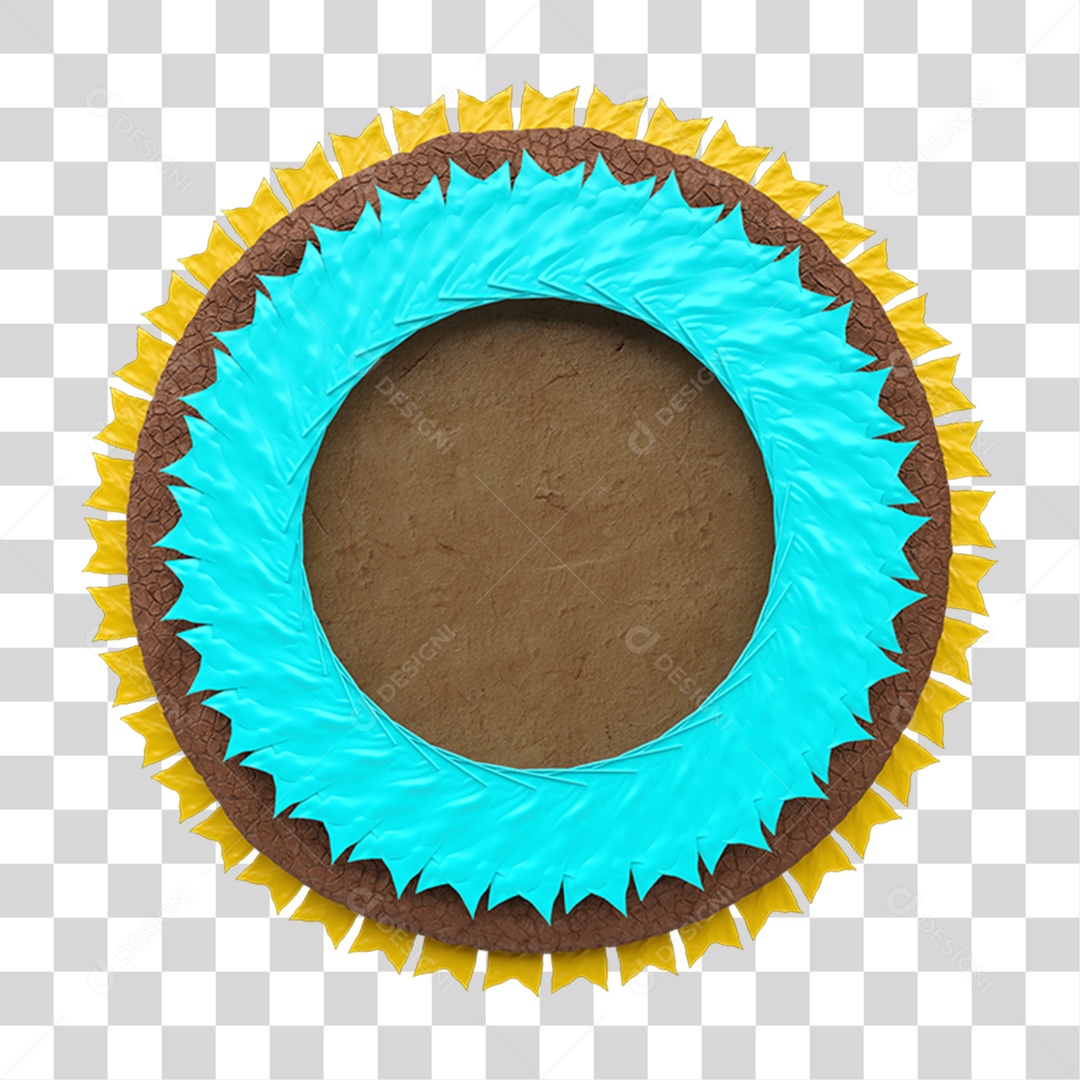 Elemento 3D Placa de Madeira PNG Transparente