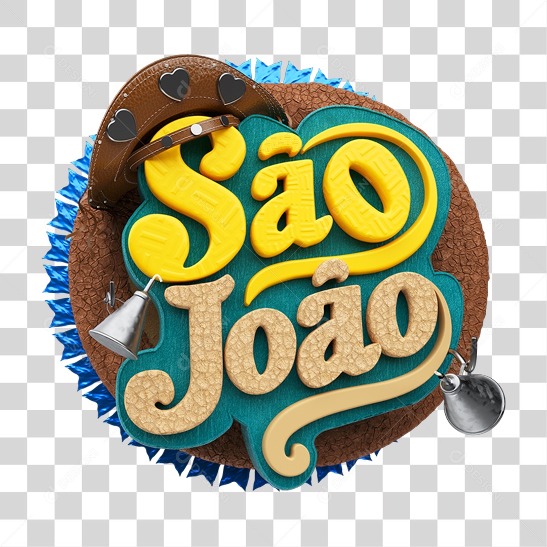 Selo 3D São João PNG Transparente