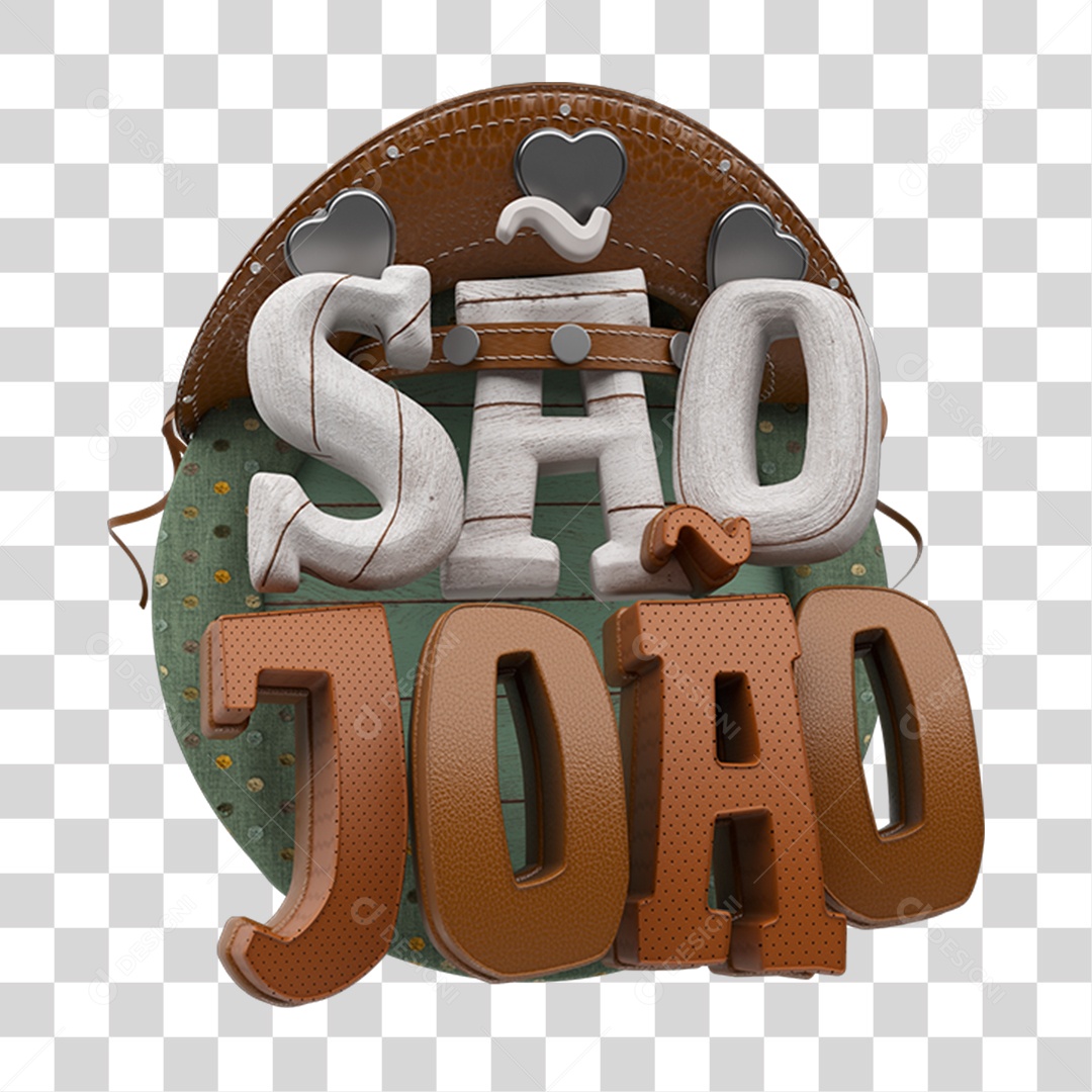 Selo 3D São João PNG Transparente