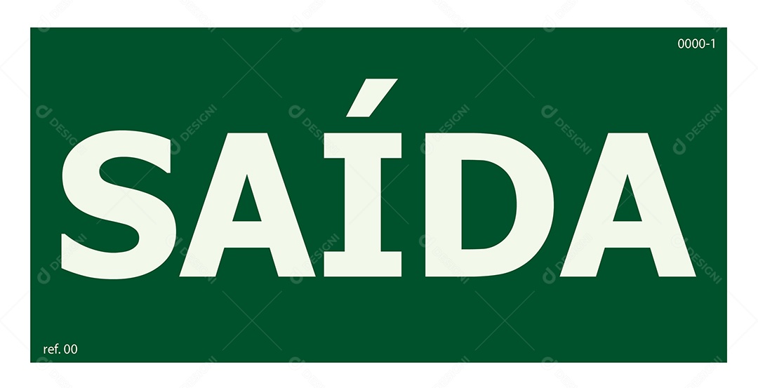 Placa de Sinalização de Saída Vetor EPS + AI