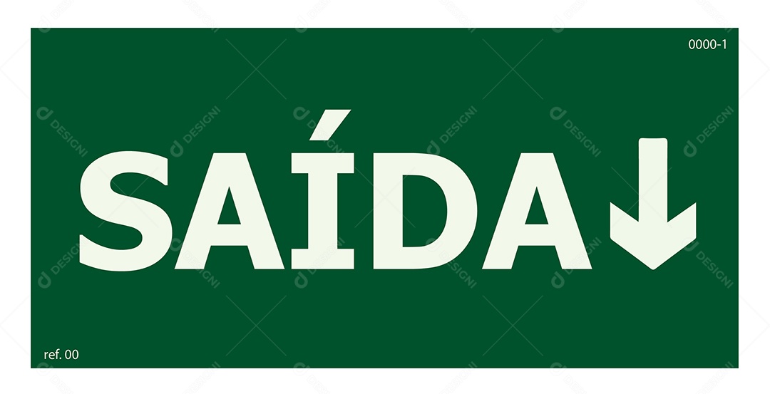 Placa de Sinalização de Saída Vetor EPS + AI