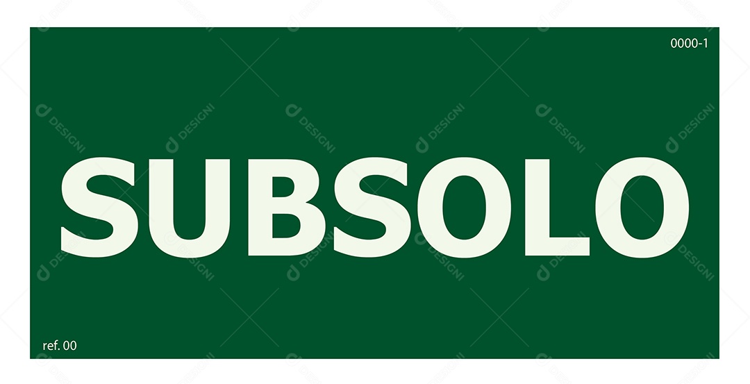 Placa de Sinalização Subsolo Vetor EPS + AI