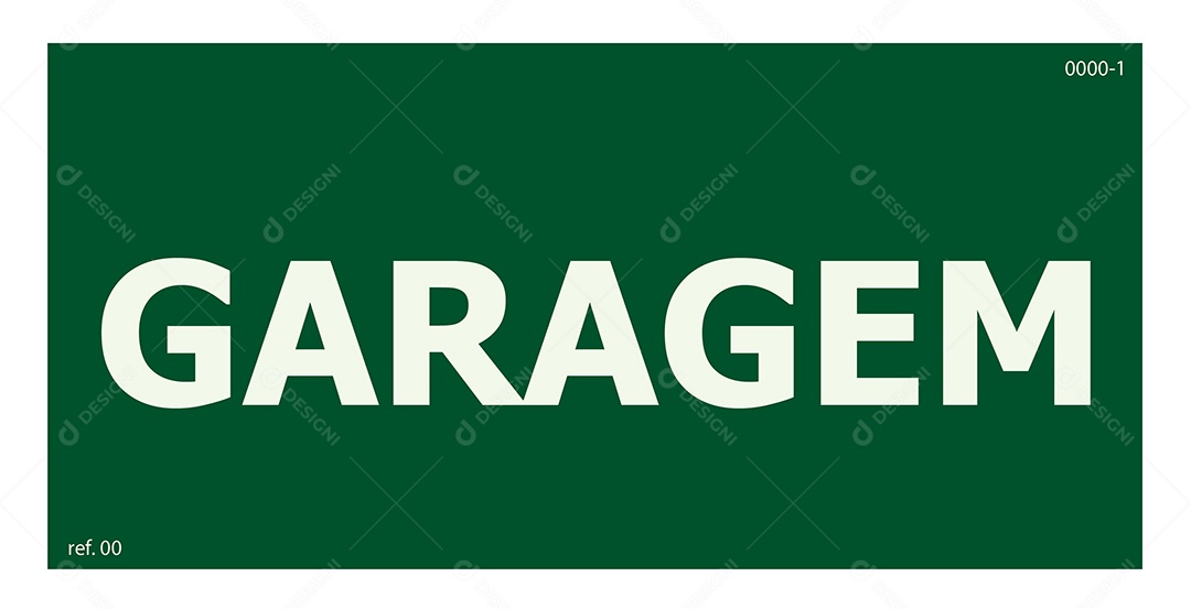 Placa de Sinalização de Garagem Vetor EPS + AI