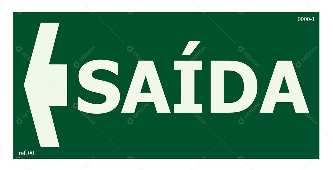 Placa de Sinalização Saída Esquerda Vetor EPS + AI