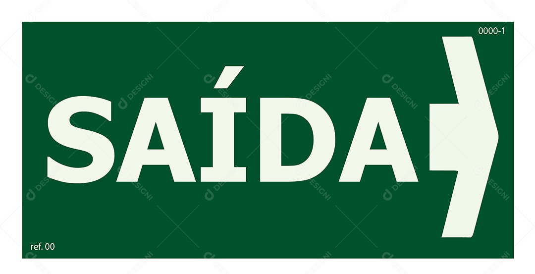 Placa de Sinalização Saída a Direita Vetor EPS + AI