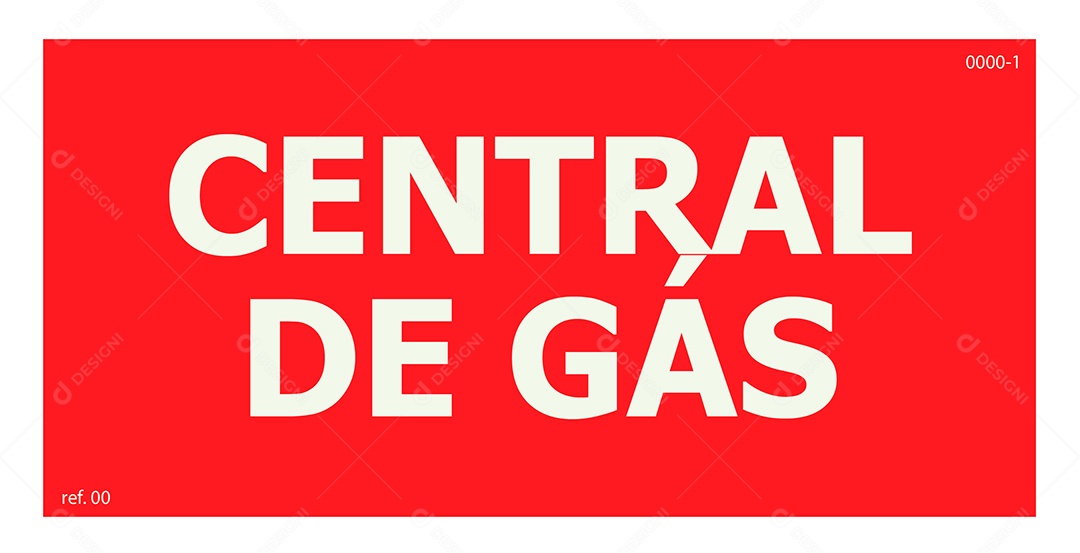 Placa de Aviso Central de Gás Vetor EPS + AI