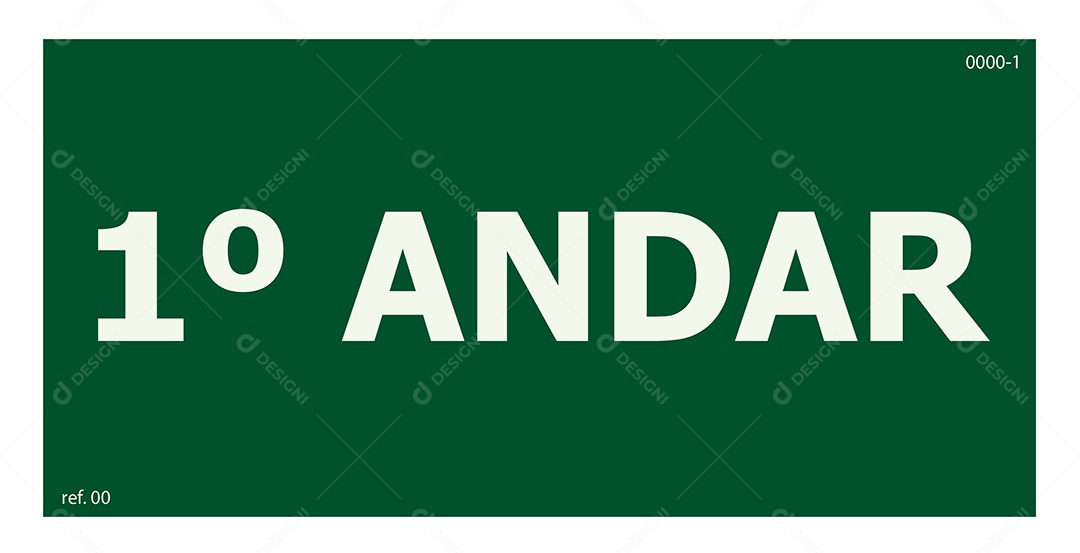 Placa de Sinalização 1º Andar Vetor EPS + AI