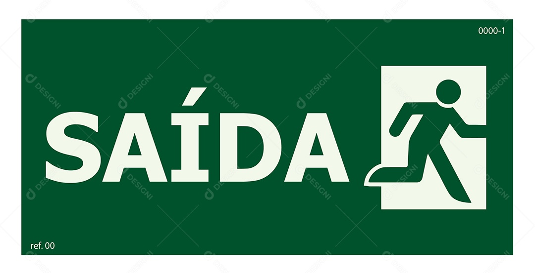 Placa de Sinalização de Saída Vetor EPS + AI