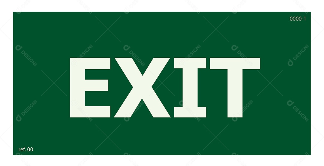 Placa de Sinalização de Saída Vetor EPS + AI