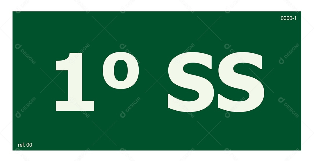 Placa de Sinalização 1º Andar Vetor EPS + AI