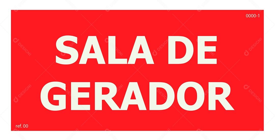 Placa de Aviso de Sala de Gerador Vetor EPS + AI