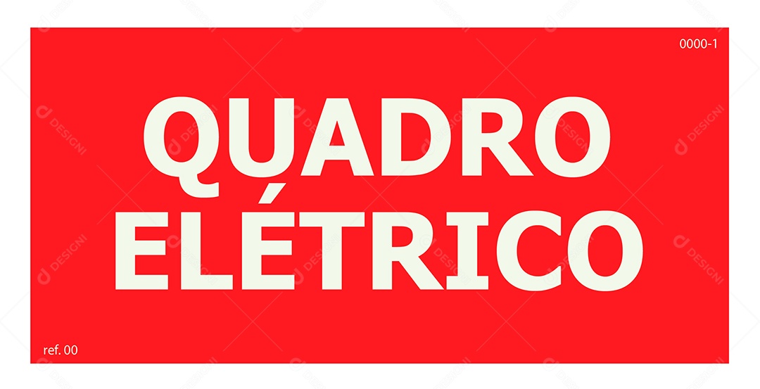 Placa de Aviso Quadro Elétrico Vetor EPS + AI