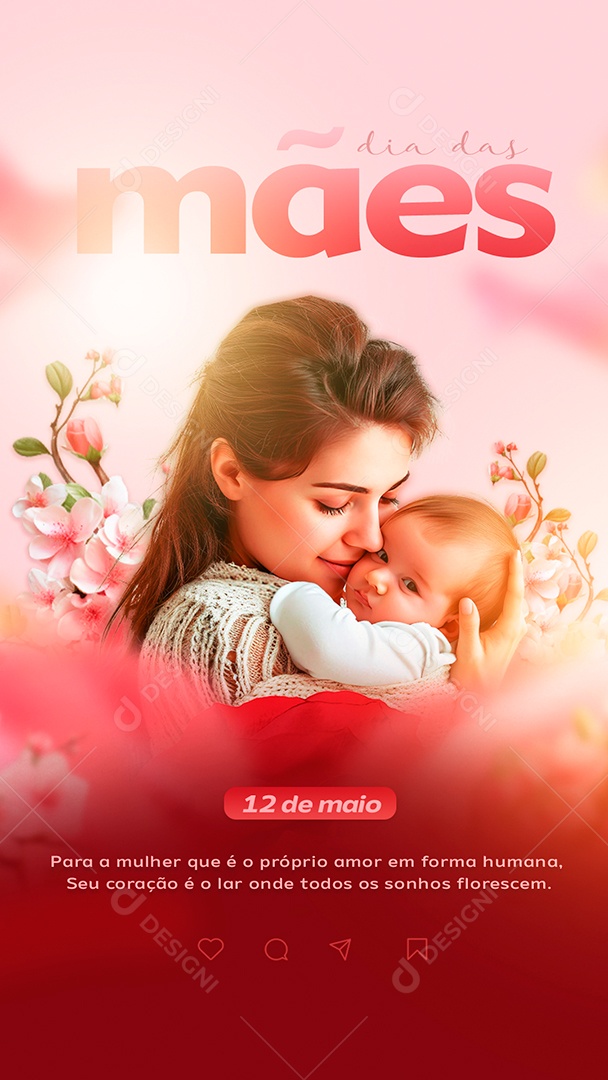 Feliz Dia Das Mães 12 de Maio Social Media PSD Editável