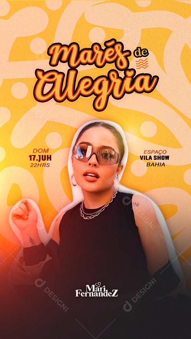 Feed Marés de Alegria Mari Fernandez Social Media PSD Editável