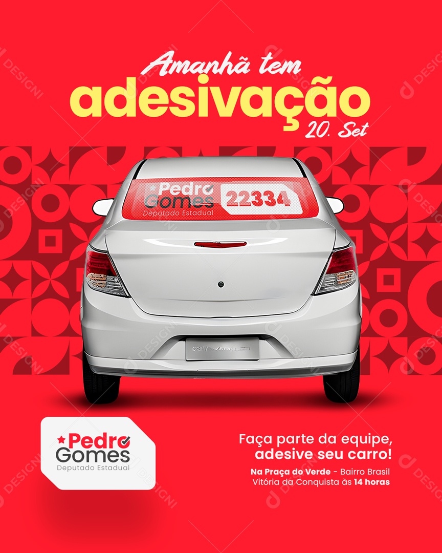 Política Amanhã tem Adesivação Social Media PSD Editável