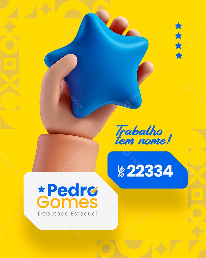 Política Trabaho tem Nome Vote Pedro Gomes Social Media PSD Editável