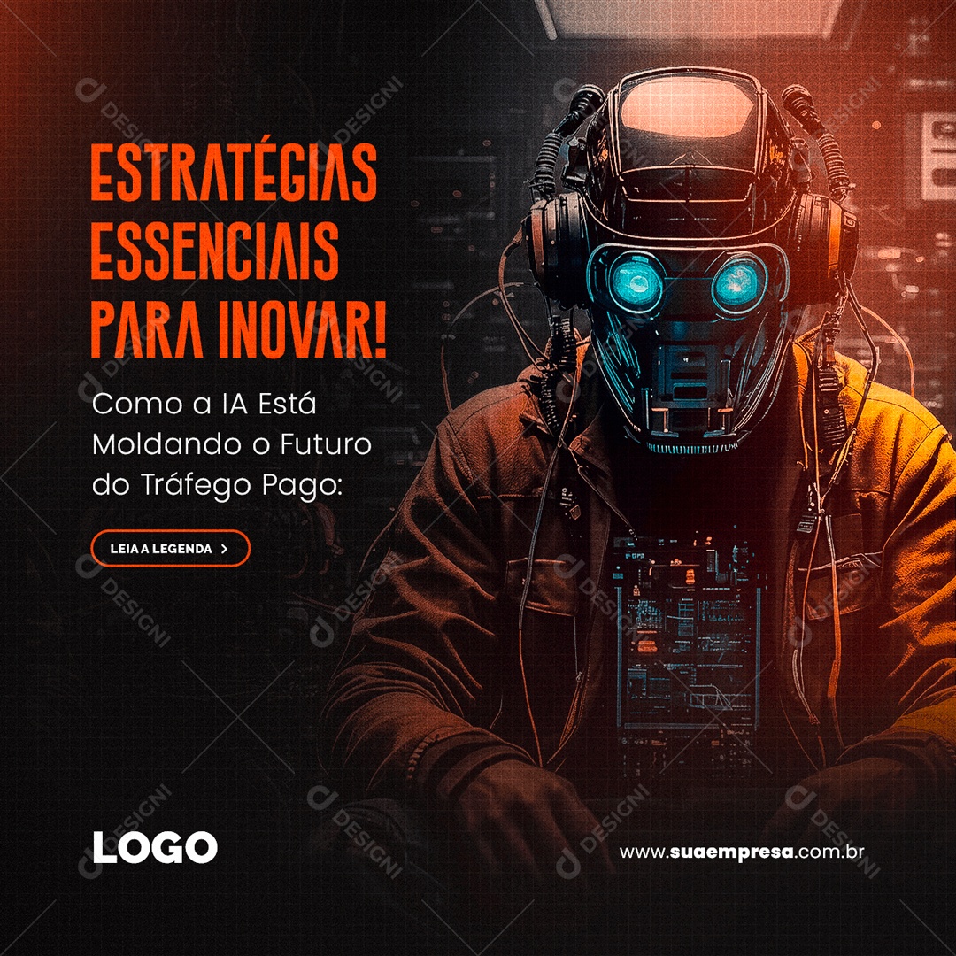 Estatégias Essencias para Inovar Social Media PSD Editável