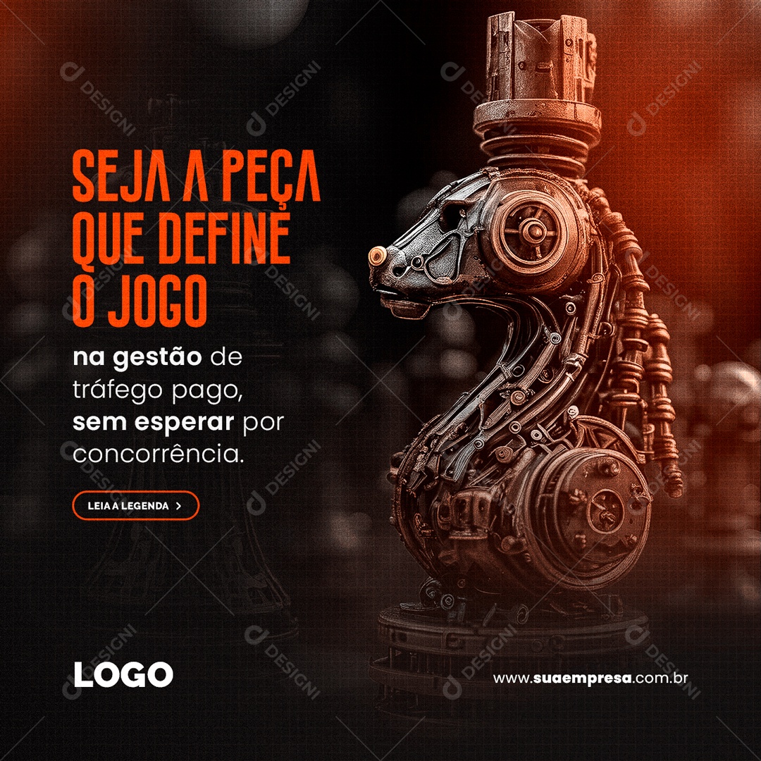 Seja a Peça que Define o Jogo na Gestão deTrafego Pago Social Media PSD Editável