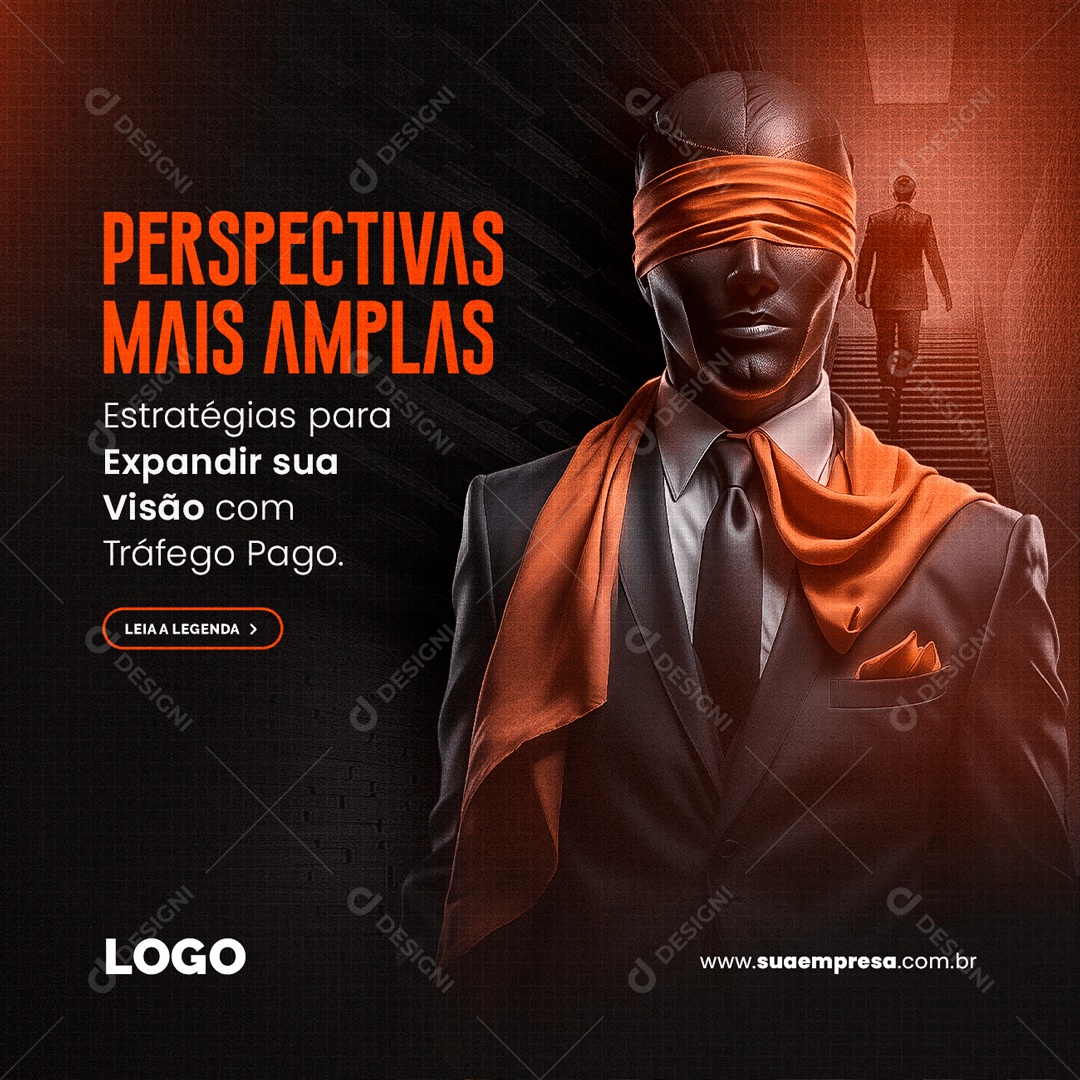 Perspectivas mais Amplas Estratégicas para Expandir sua Visão Social Media PSD Editável