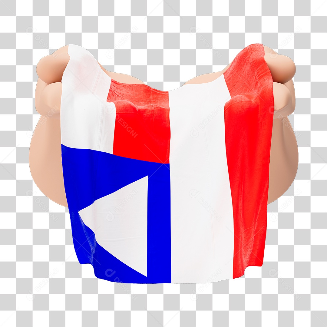 Mãos Com Bandeira do Estado de Bahia Simbolizando Solidariedade Com Fundo Transparente