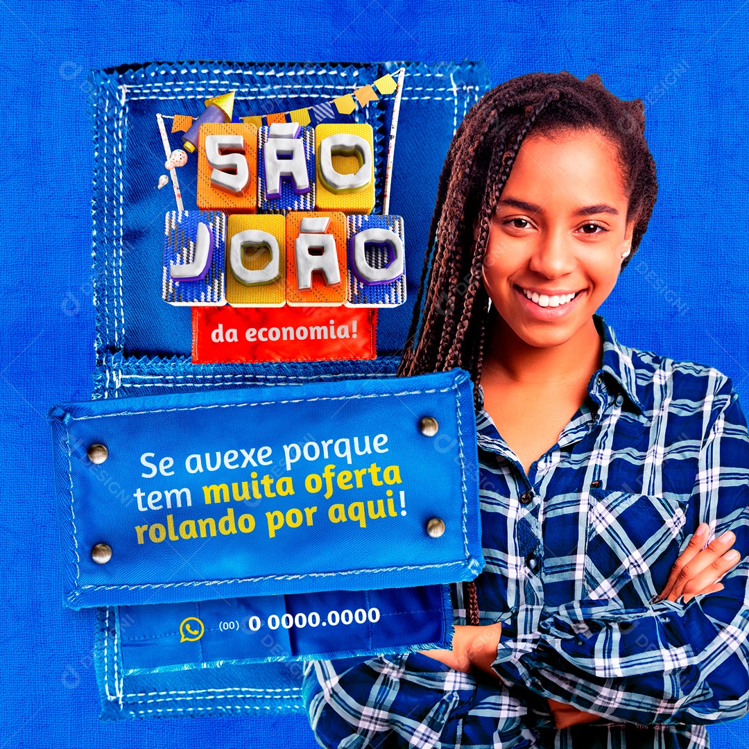 São João da Economia se Avexe Porque tem Muita Oferta Rlando por Aqui Social Media PSD Editável