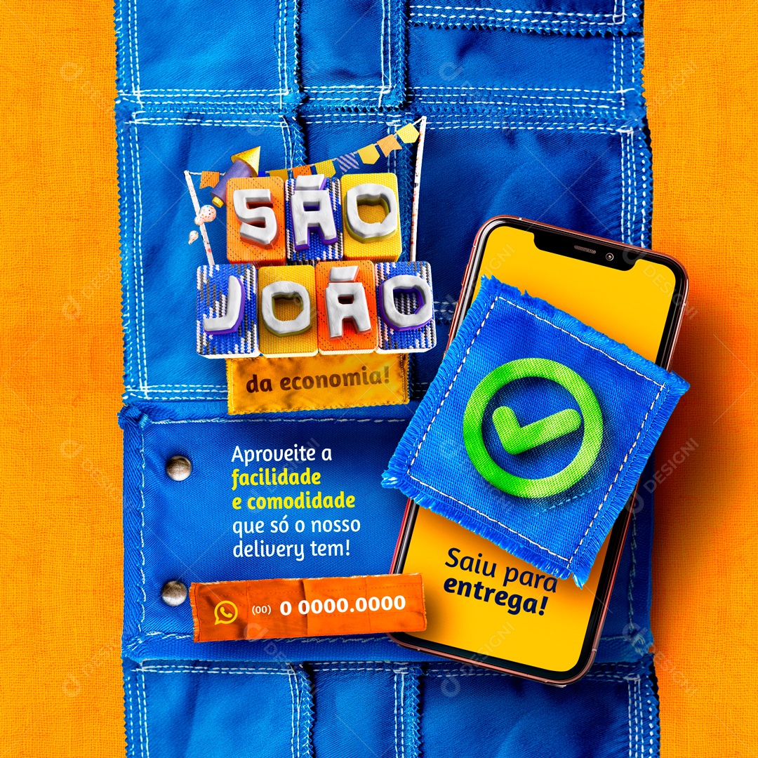 São João da Economia Aproveita a Facilidade e Comodidade Social Media PSD Editável