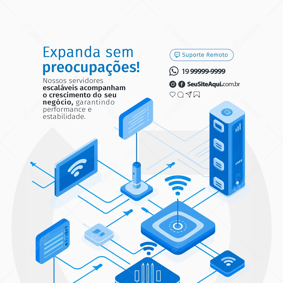 Ótica Internet Expanda Sem Preocupações Social Media PSD Editável
