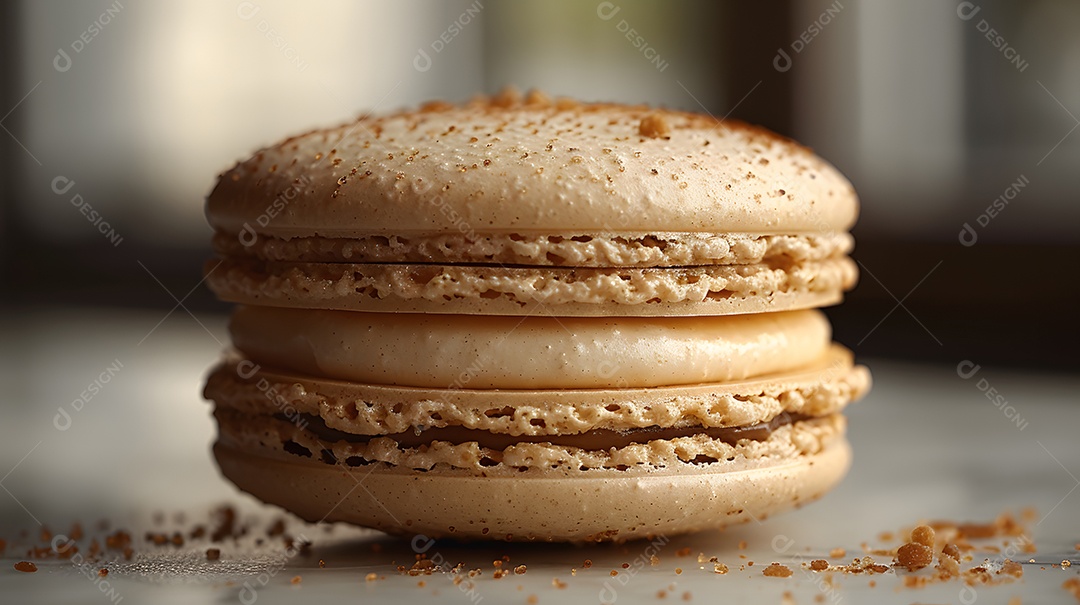 Macarons smores sobre fundo isolado