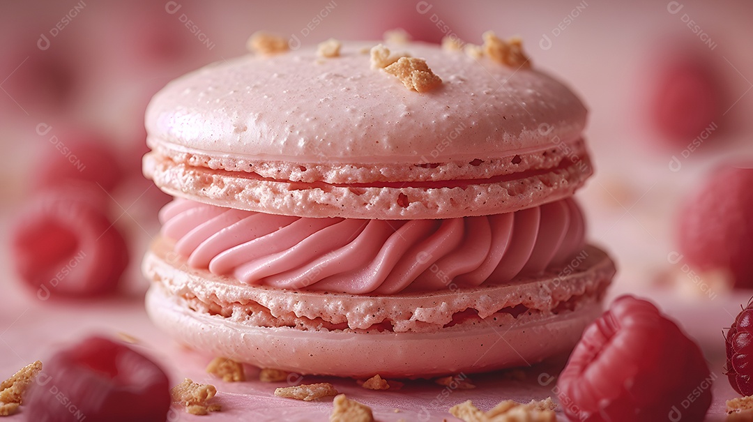 Macarons smores sobre fundo isolado