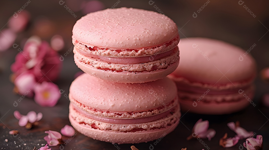 Macarons smores sobre fundo isolado