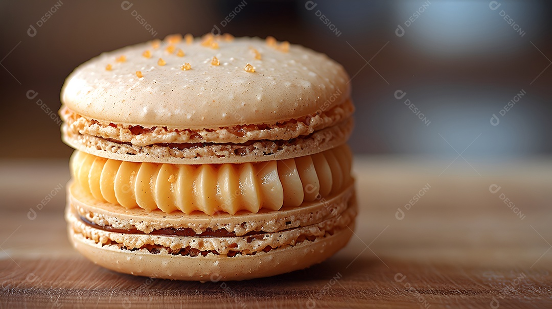 Macarons smores sobre fundo isolado