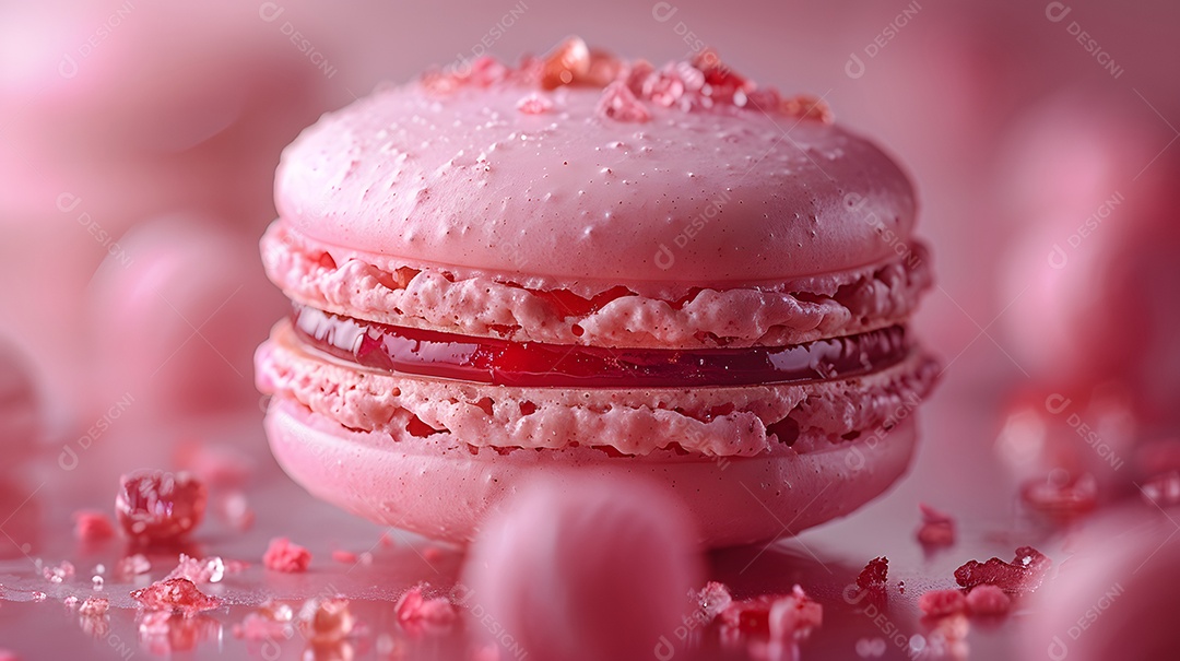 Macarons smores sobre fundo isolado