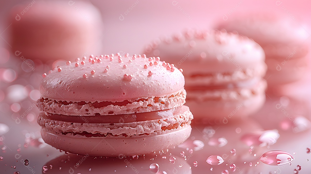 Macarons smores sobre fundo isolado