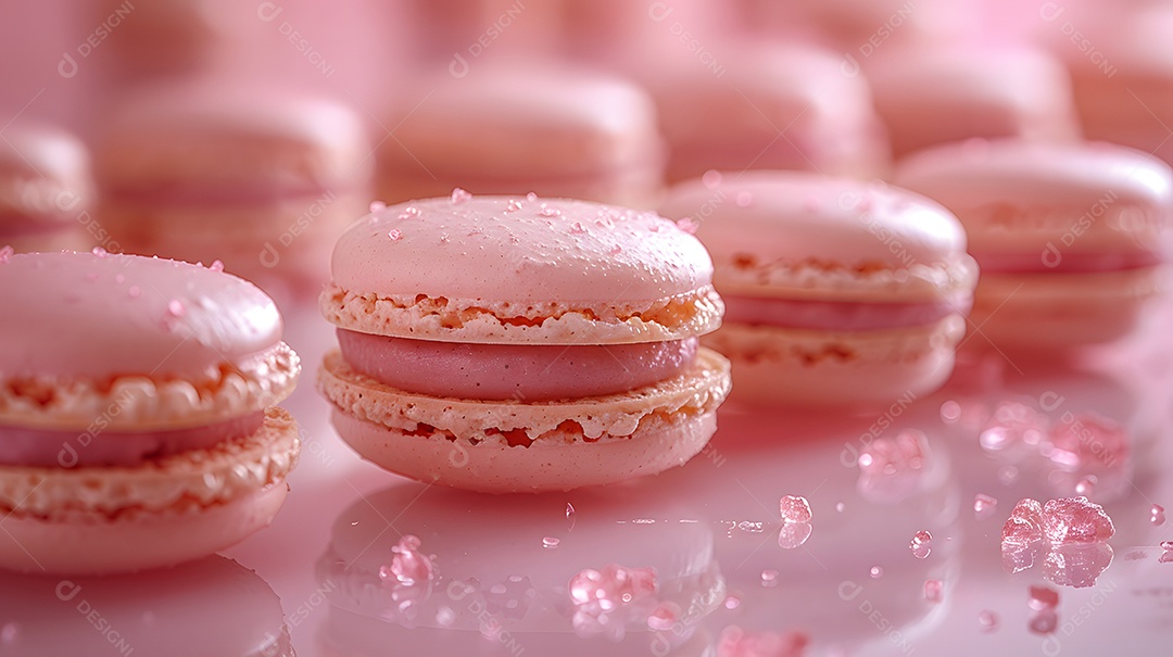 Macarons smores sobre fundo isolado