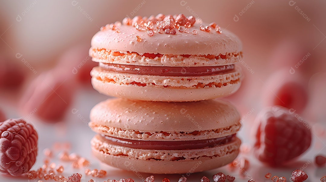 Macarons smores sobre fundo isolado