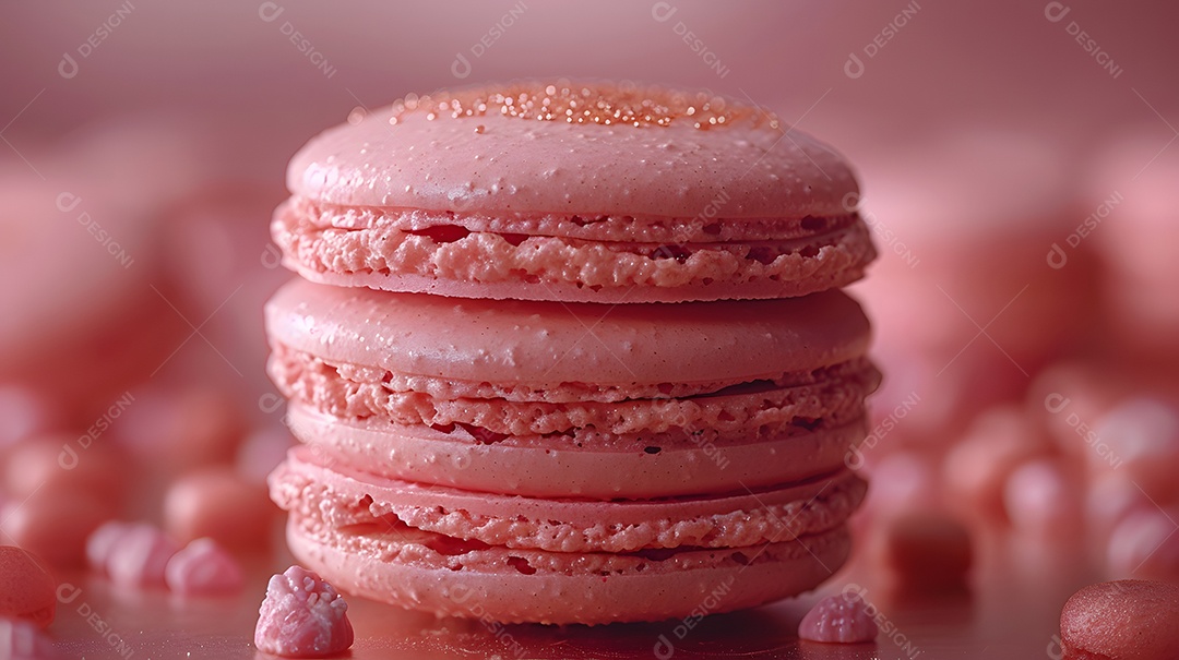 Macarons smores sobre fundo isolado