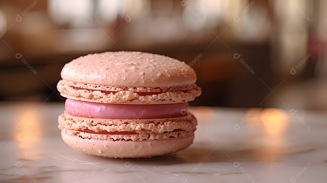 Macarons smores sobre fundo isolado