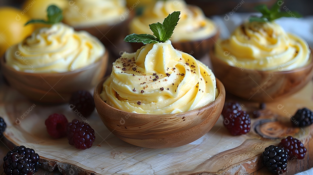 Tiramisù no copinho sobre fundo isolado