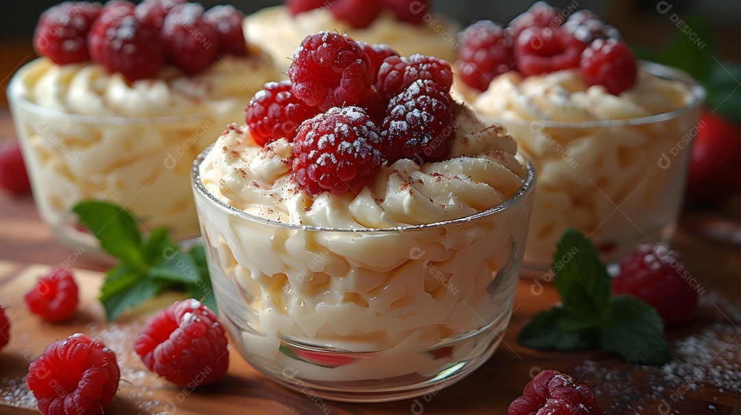 Tiramisù no copinho sobre fundo isolado