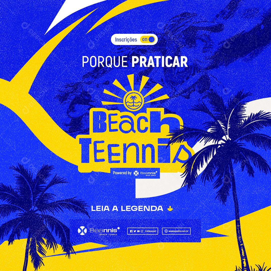 Beach Tennis Inscrições On Porque Praticar Social Media PSD Editável