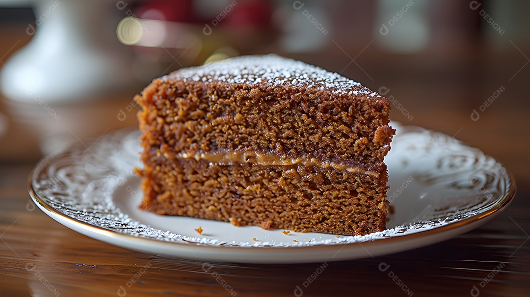 Lindo bolo de maçã sobre fundo isolado