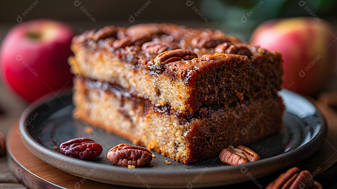 Lindo bolo de noz sobre fundo isolado