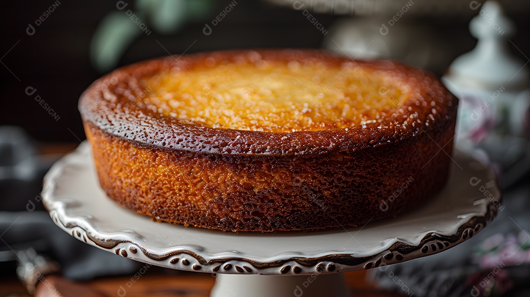 Lindo bolo de maçã sobre fundo isolado